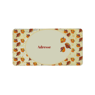 Étiquette feuilles d'automne