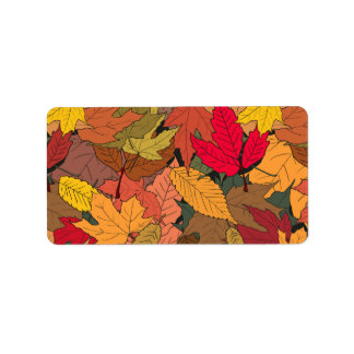 Étiquette Feuilles d'automne colorées
