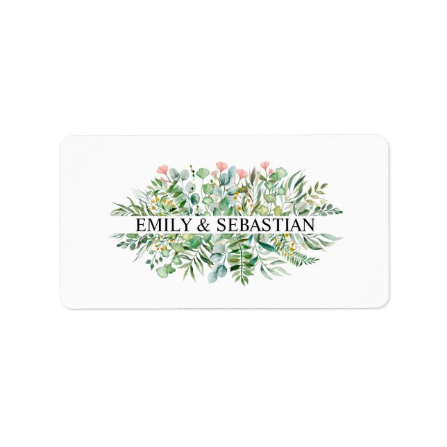 Étiquette Feuilles d'Eucalyptus personnalisées (Devant)