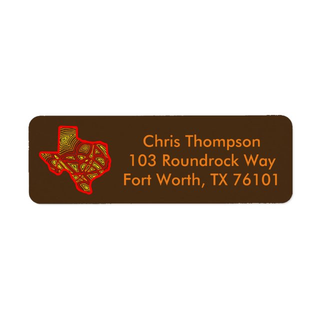 Étiquette Fiery Texas (Devant)