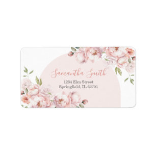 Étiquette Fille rose Baby shower bébé en fleur Adresse