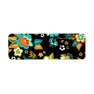 Étiquette Fine mignon Cool Girl Retro Floral Mode