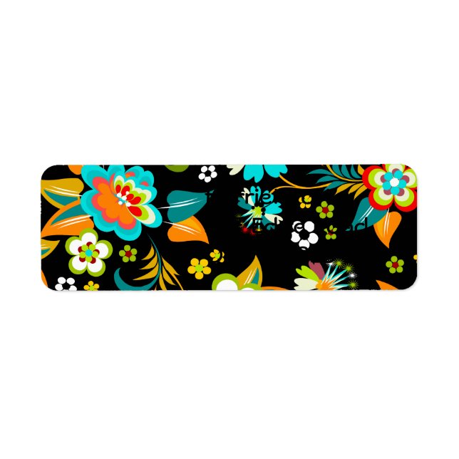 Étiquette Fine mignon Cool Girl Retro Floral Mode (Devant)