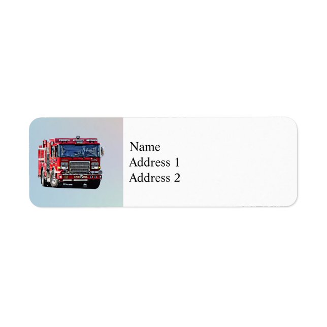 Étiquette Fire Engine (Devant)