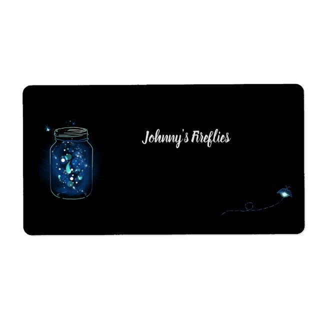 Étiquette Fireflies in Jar Personalized Mason Jar (Devant)