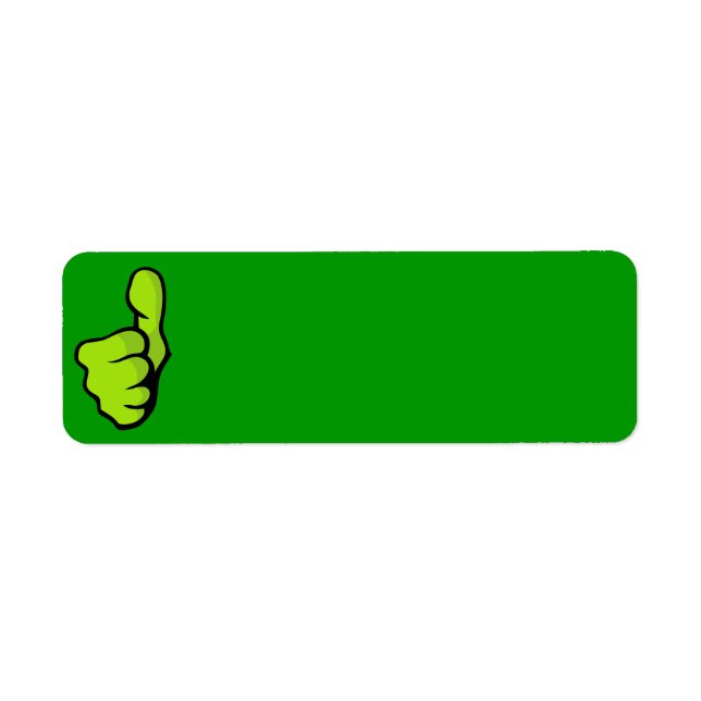 Étiquette fist-160957 poing doigt haut grand posi vert (Devant)