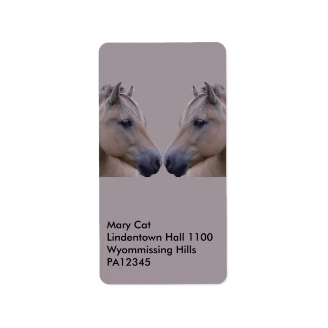 Étiquette Fjord norvégien (Devant)