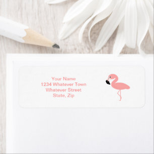 Étiquette Flamant rose Design Adresse de retour