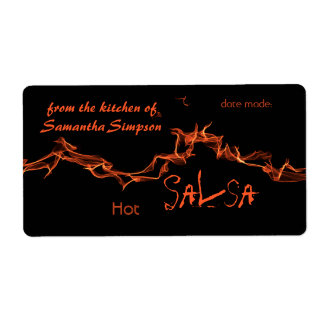 Étiquette Flames Canning Personnalisé