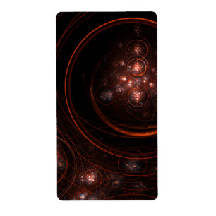 Étiquette Flamme Abstraite Art fractal