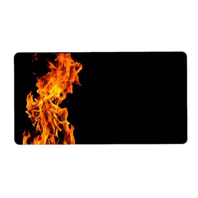 Étiquette Flamme orange (Devant)