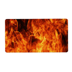 Étiquette Flamme orange
