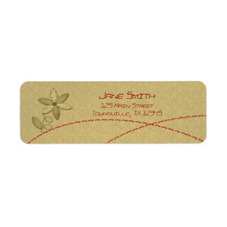 Étiquette Fleur de tissu