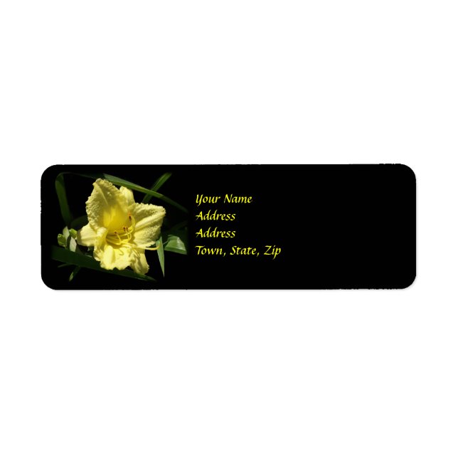 Étiquette Fleur Jaune (Devant)