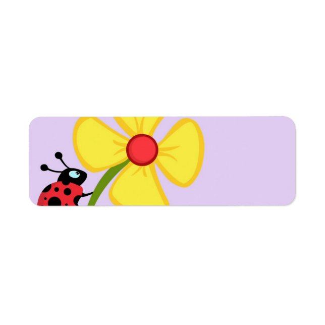 Étiquette Fleur Ladybug (Devant)