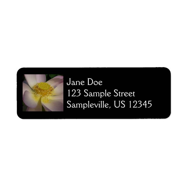 Étiquette Fleur Lotus Rose I Floral Été (Devant)