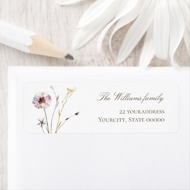 étiquette fleur sauvage (En situation)