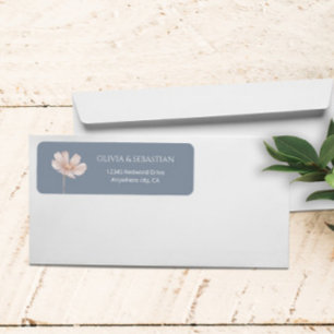 Étiquette Fleur sauvage Boho Dusty Rose Mariage Adresse de r