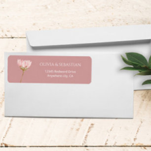 Étiquette Fleur sauvage Boho Dusty Rose Mariage Adresse de r
