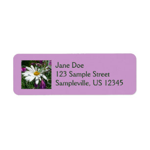 Étiquette Fleur sauvage Daisy et Fireweed