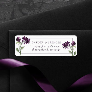 Étiquette Fleur sauvage Deep Purple Bohemian Adresse de re