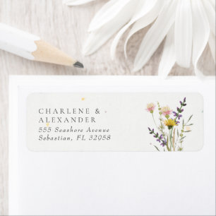 Étiquette Fleur sauvage Floral Meadow Garden Mariage