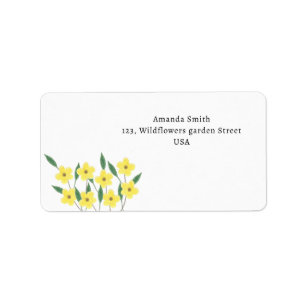 Étiquette Fleur sauvage jaune