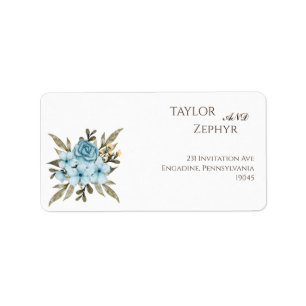 Étiquette Fleur sauvage Mariage RSVP Adresse de retour
