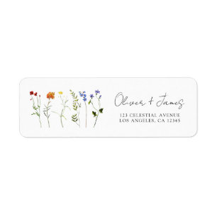 Étiquette Fleur sauvage minimal LGBTQ Gay pride Floral Maria