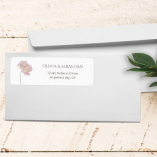 Étiquette Fleur sauvage simple Boho Mariage Adresse de retou