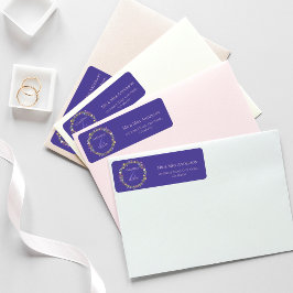 Étiquette Fleur sauvage Wreath Floral Mariage Adresse de ret