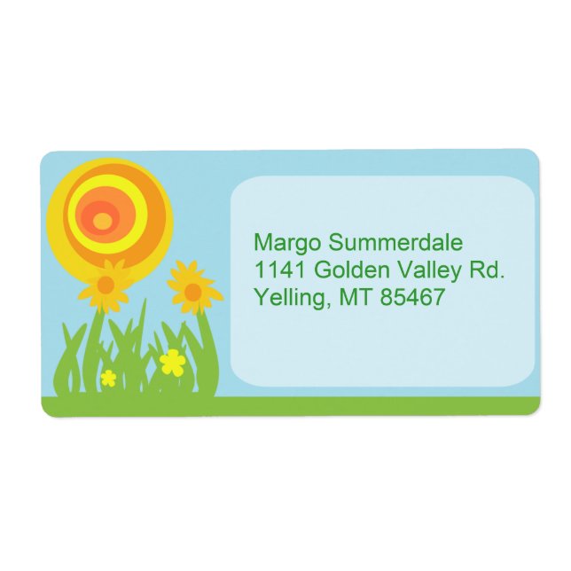 Étiquette Fleur super (Devant)