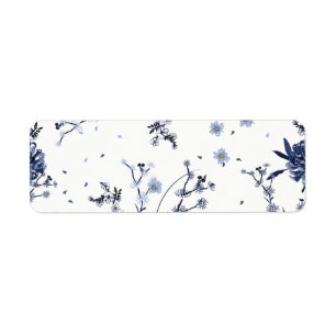 Étiquette Fleurs bleues