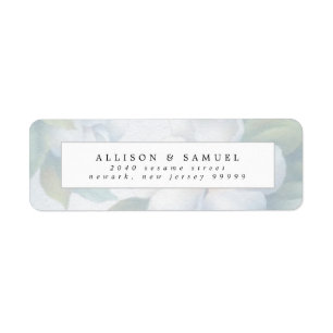 Étiquette Fleurs de bois de chien blanc argenté