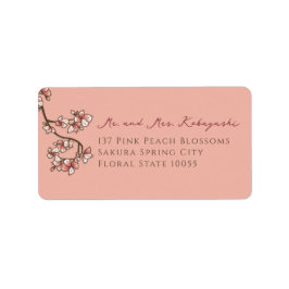 Étiquette Fleurs de fleurs rose rose rose rose Mariage Adres
