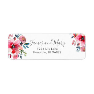 Étiquette Fleurs de ressort d'aquarelle