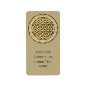 Étiquette FLEURS DE VIE - Géométrie Sacrée Design 2