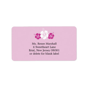 Étiquette Fleurs d'Hibiscus tropicaux