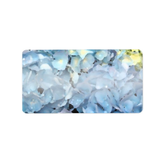 Étiquette Fleurs d'Hydrangée Bleue (Devant)