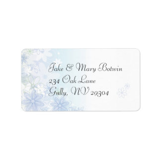 Étiquette fleurs illustratives