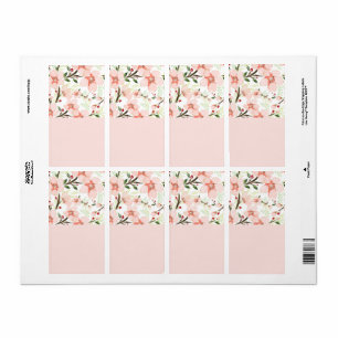 Étiquette Fleurs roses