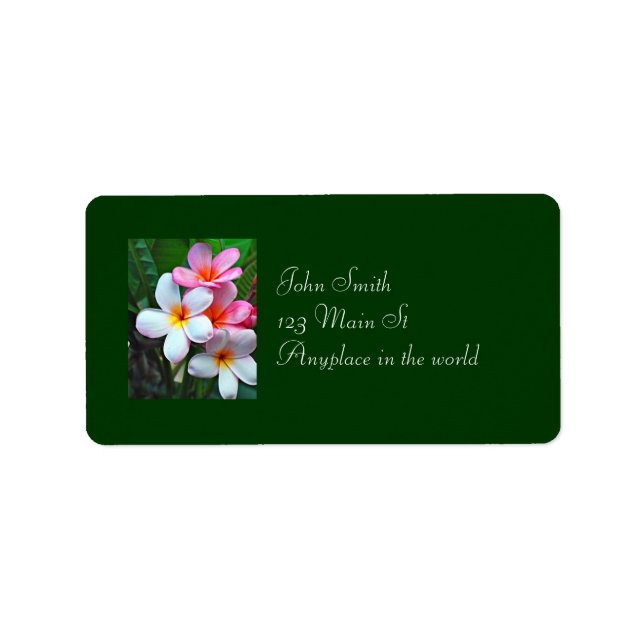 Étiquette Fleurs tropicales (Devant)