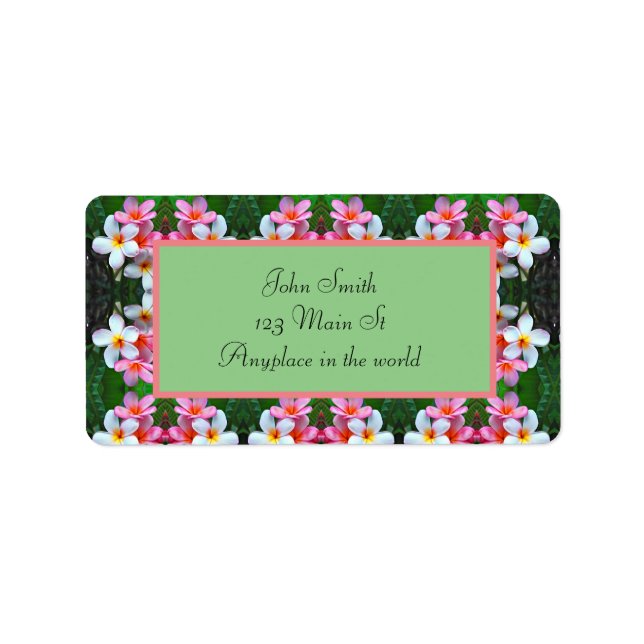 Étiquette Fleurs tropicales (Devant)