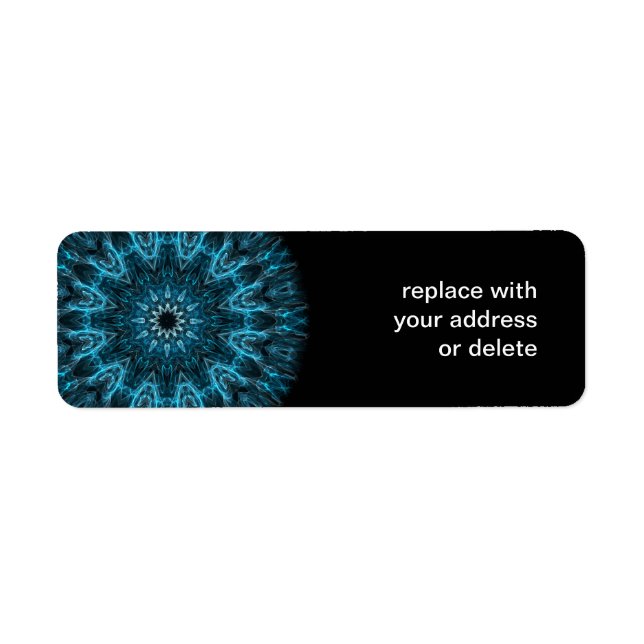 Étiquette flocon de neige complexe (Devant)