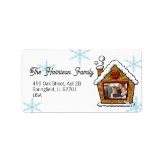 Étiquette Flocons de neige de maison en pain d'épices person