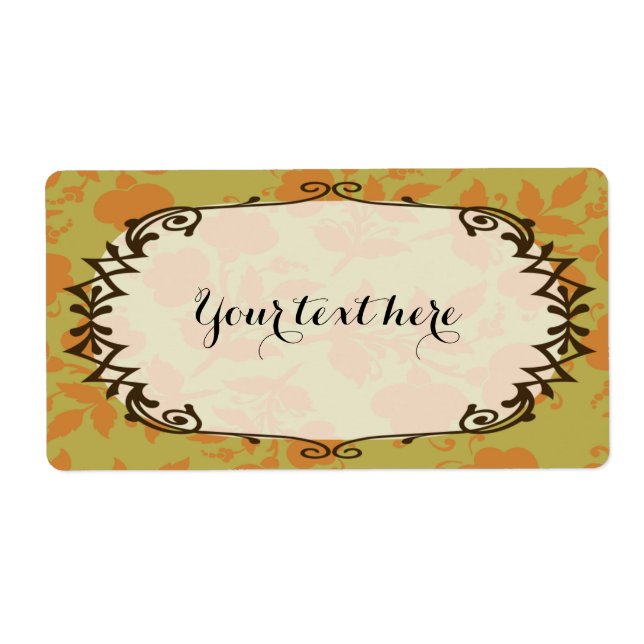Étiquette Floral (Devant)