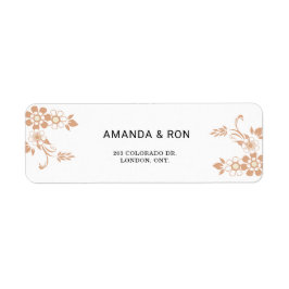 Étiquette Floral beige