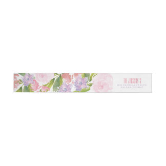 Étiquette floral de retour d'adresse de Fête de la