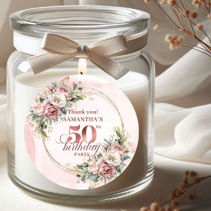 Étiquette Floral de Verdure Teintée de Grâce pour 