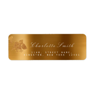 Étiquette Floral Gold Foil Metallatique Monochromatique RSVP